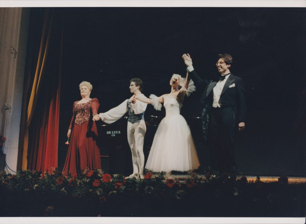 Con Katia Ricciarelli 1995