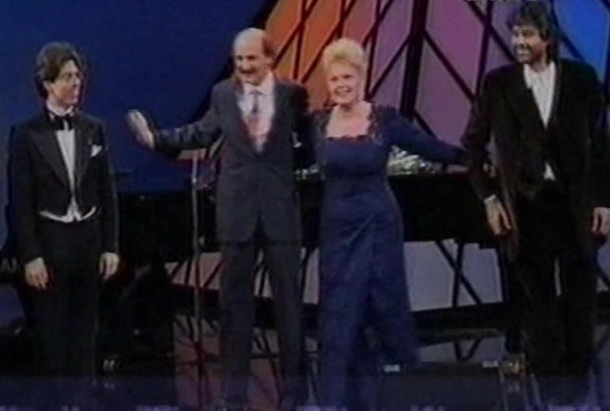 Con Katia Ricciarelli e Andrea Bocelli Teatro Argentina Roma 1995