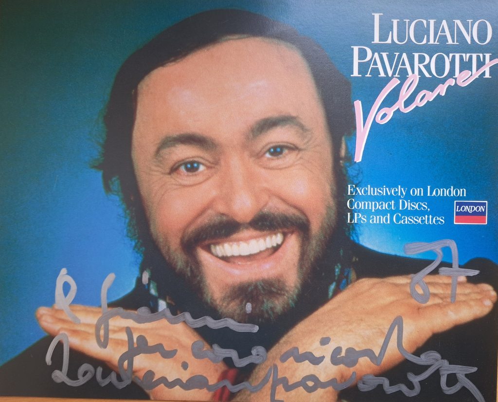 Dedica di Luciano Pavarotti